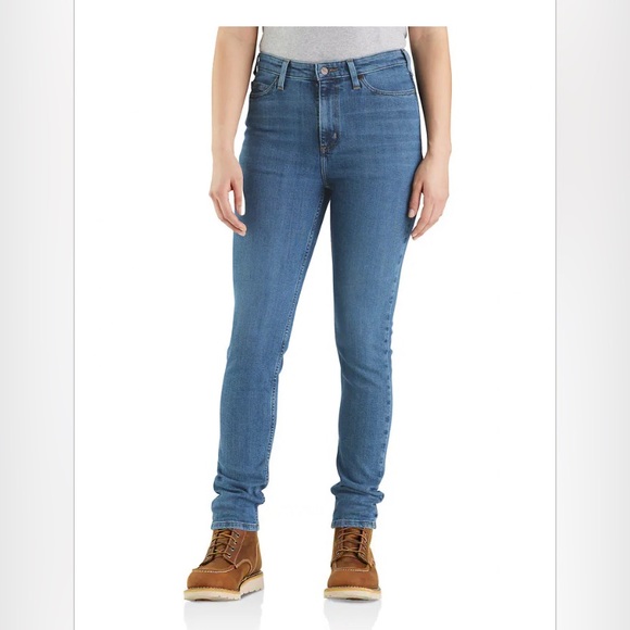 Carhartt Women's Slim Fit High Rise Denim Jeans Size 16 NWOT - Picture 1 of 17